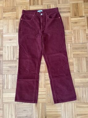 Re/Done 70s Corduroy Loose Flare in Washed Brick